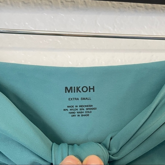 NWOT MIKOH Lana Tie Front One Piece Swimsuit X-Small - Picture 3 of 10